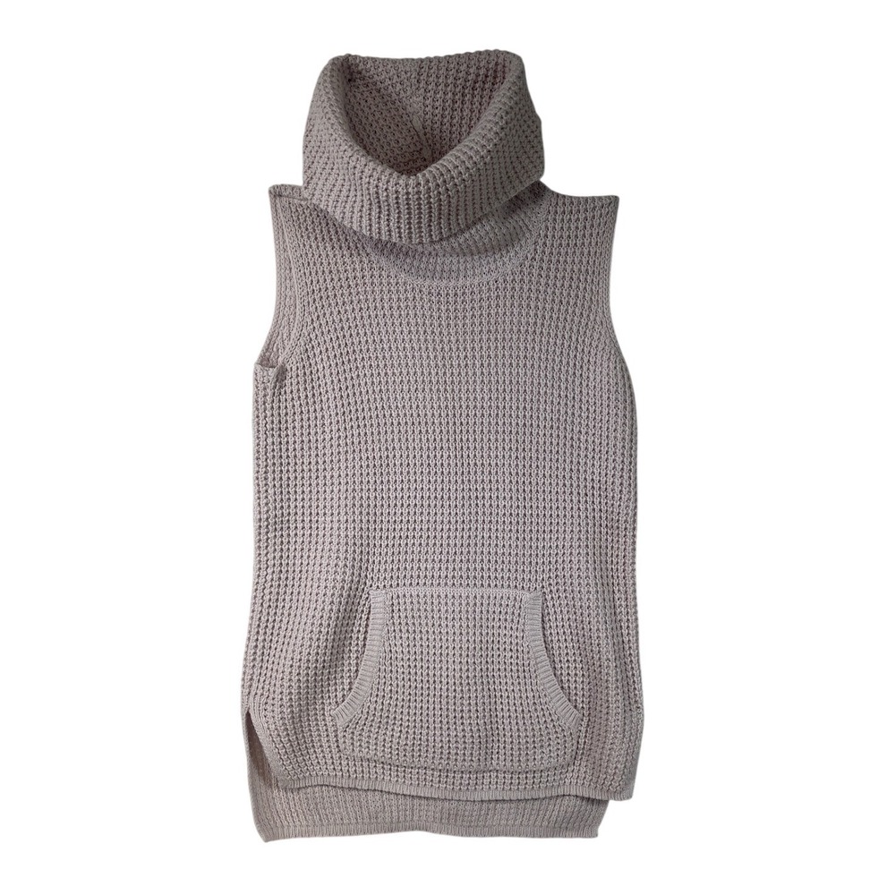 Two by Vince Camuto Sweater Vest Sleeveless Knit Cowl Neck Pocket PXS‎